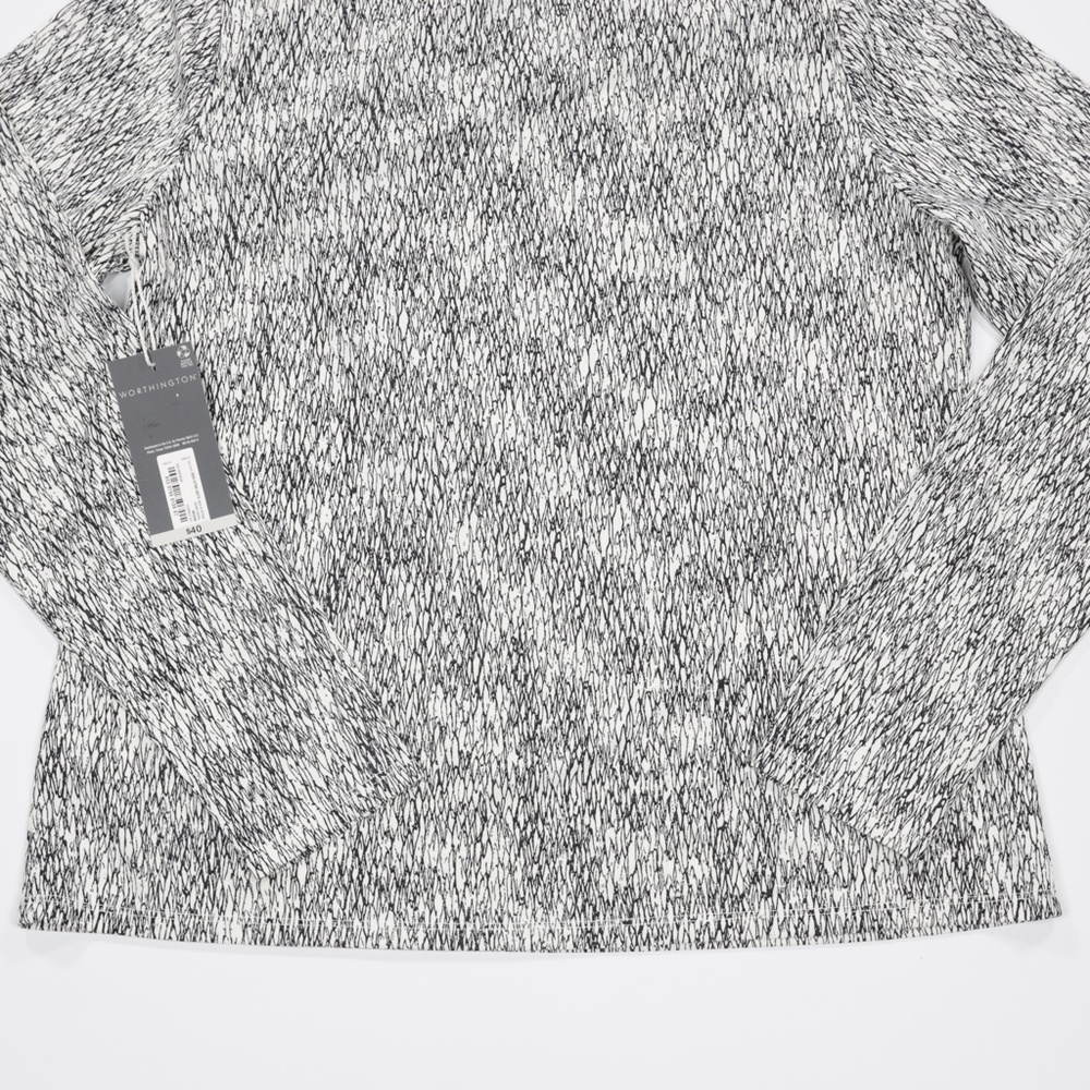 Worthington Womens Boat Neck Long Sleeve Blouse Top Black Size M - Picture 6 of 9